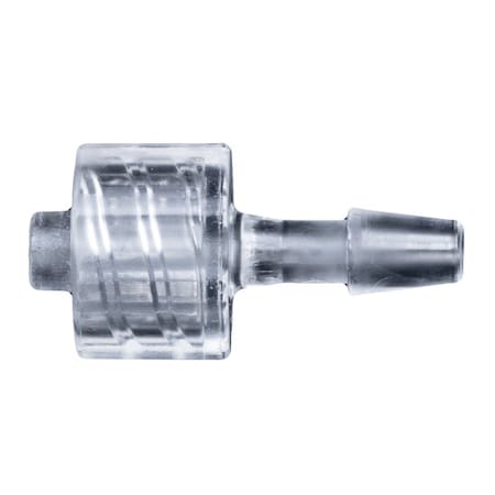 Cole Parmer Luer to Hose Barb Fitting, Straight Adapter, CrystalVu, Cleanroom, Male Luerx1/8in ID; 10PK LM-2CVU-QC
